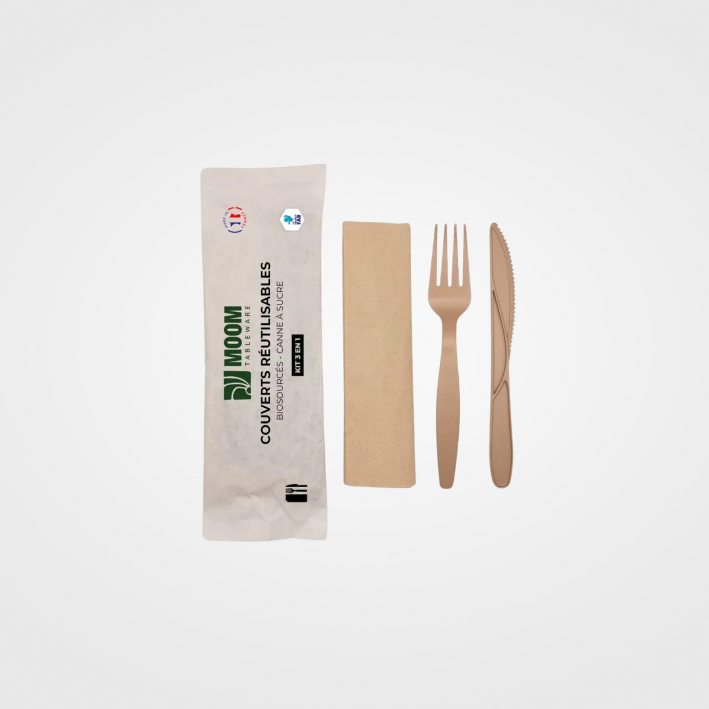 Kit Couverts 3 en 1 Canne à Sucre