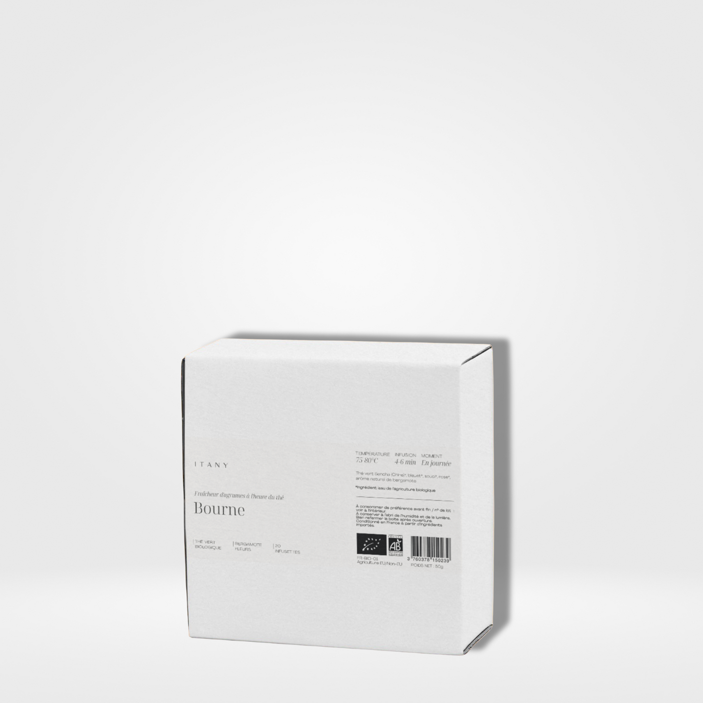 Maison Itany Thé vert Bio Bourne Bergamote, Fleurs sachet