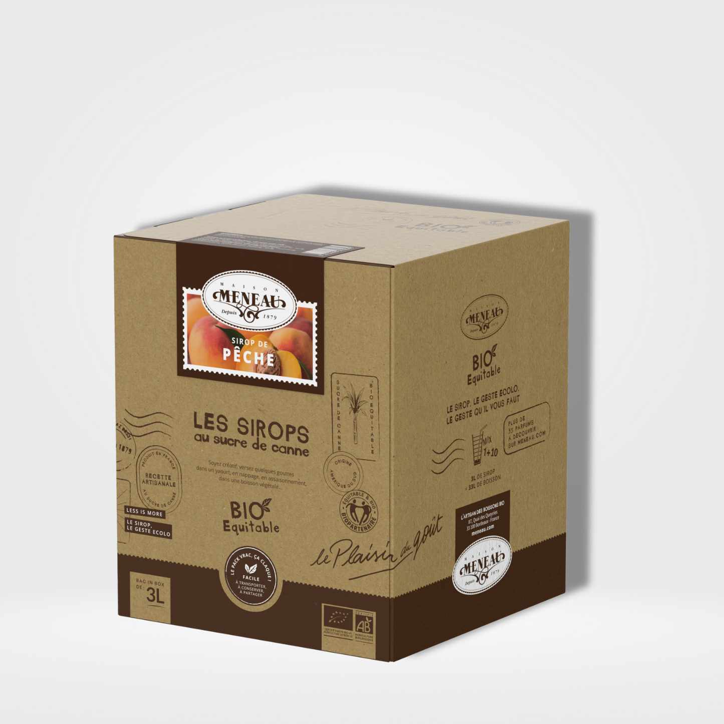 Meneau Sirop Pêche verre