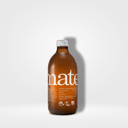 Charitea Maté - Infusion Maté pétillant bio à l'orange 12 x 33cl