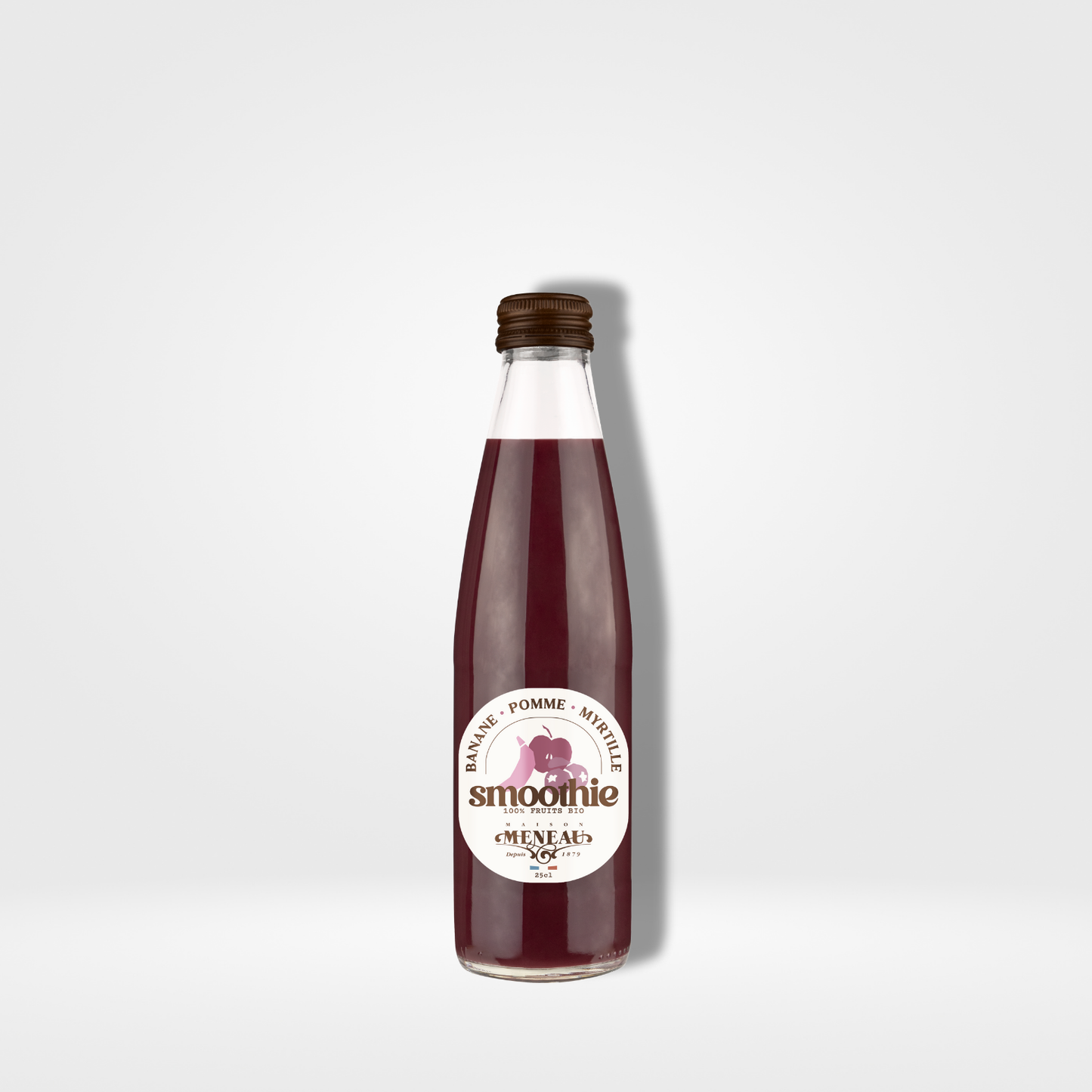 Meneau Smoothie Pomme Banane Myrtille verre - 12 x 25cl